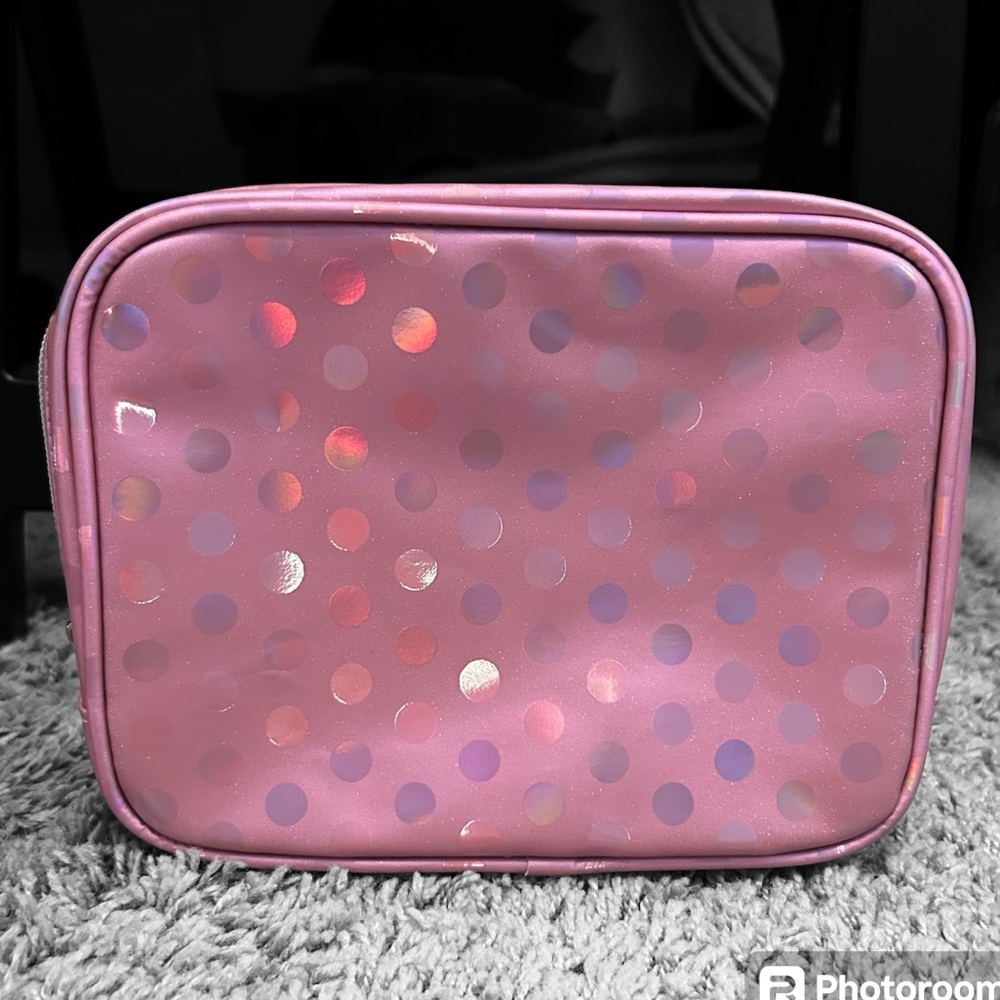 Pink toiletry / makeup bag